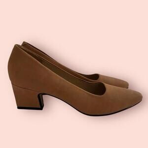 Franco Fortini Suede Block Heel Pumps